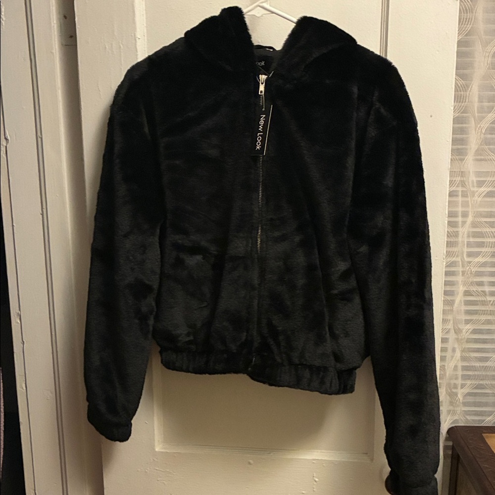New Look Black Faux Fur Jacket